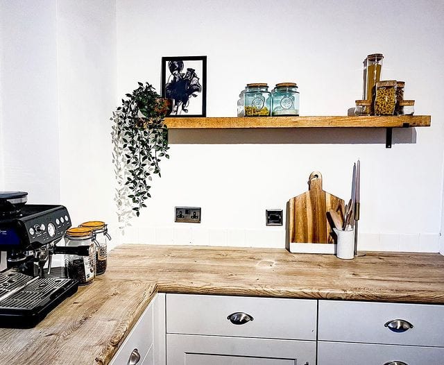 Rustic Pine Floating Shelf