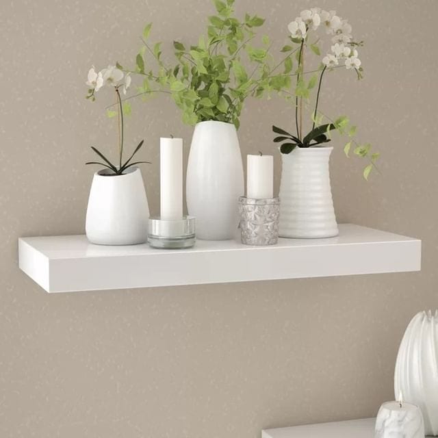 White Floating Shelves