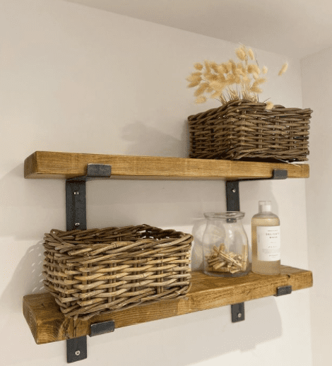 oak shelves