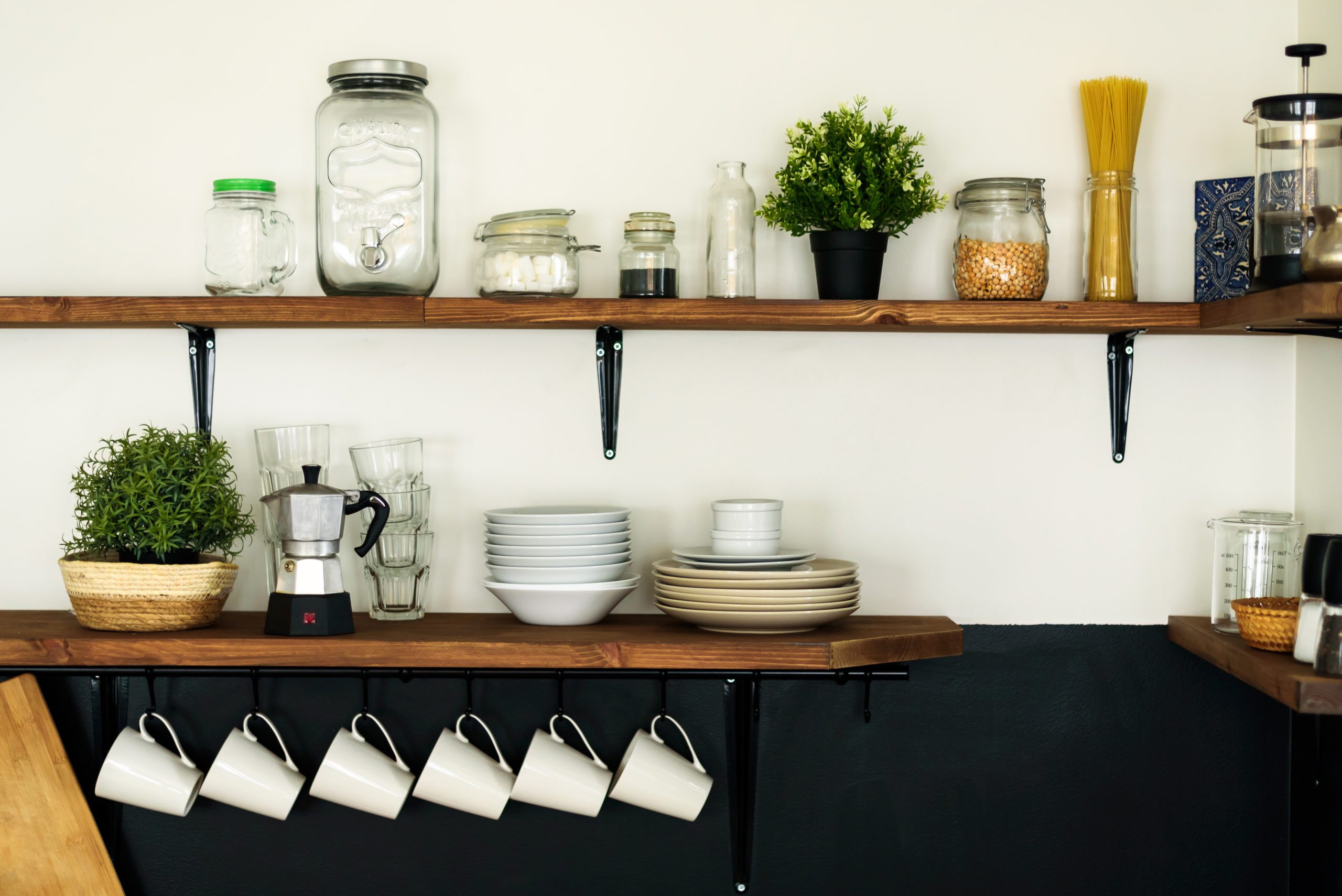 floating kitchen shelf