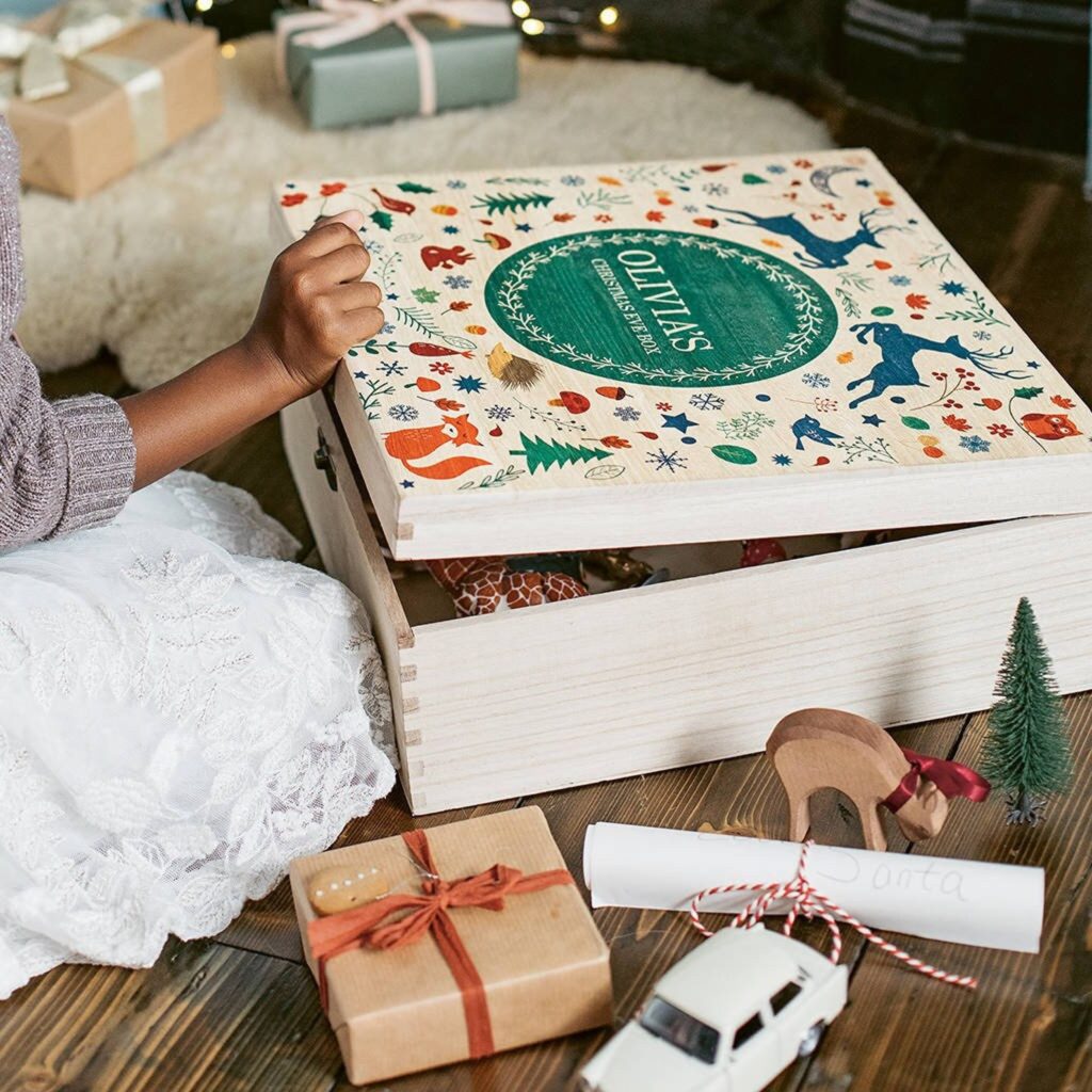 wooden Christmas eve box